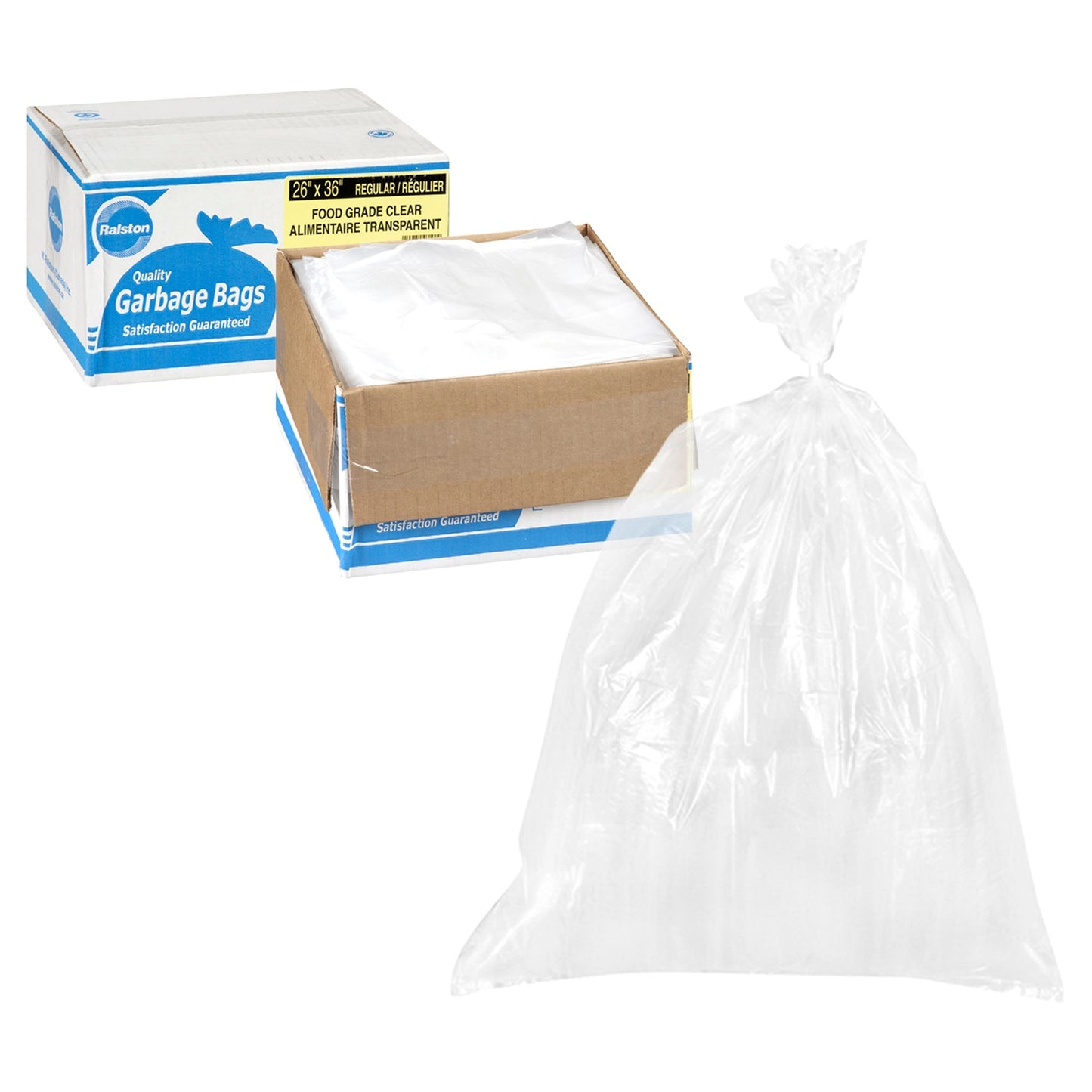 Bag Garbage 26 x 36 Regular Food Grade Clear - 250 each - Ralston - Packaging and Accessories - Restaurant Supplies and Equipment - Canadian Distribution-2