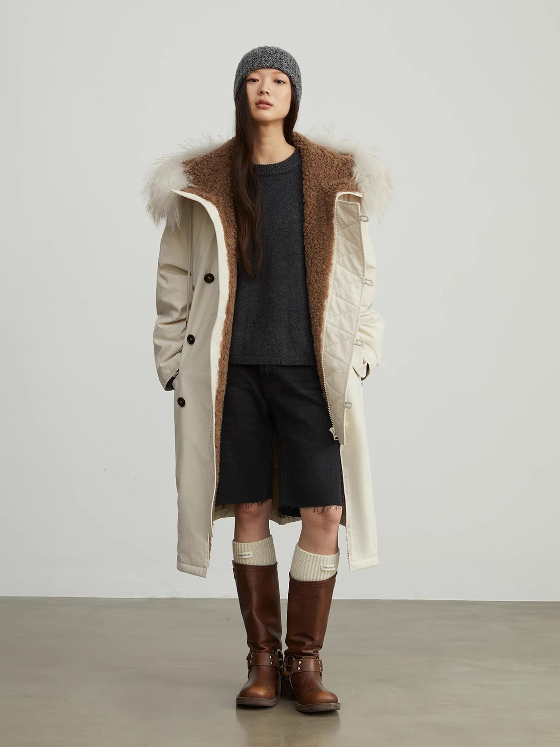 “Manchester City old story” Winter Loose Long Hooded Parka-2