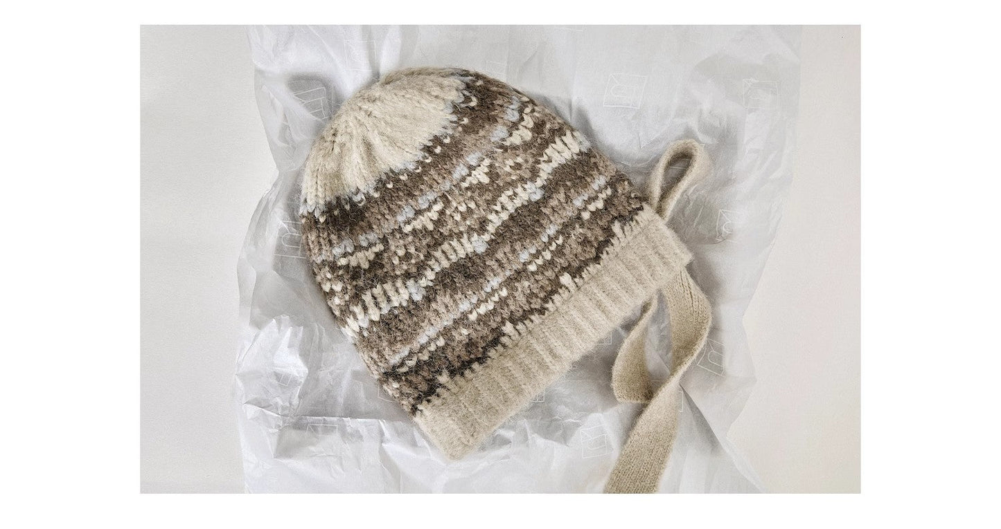 Autumn and winter jacquard knitted hat atmospheric woolen hat-1