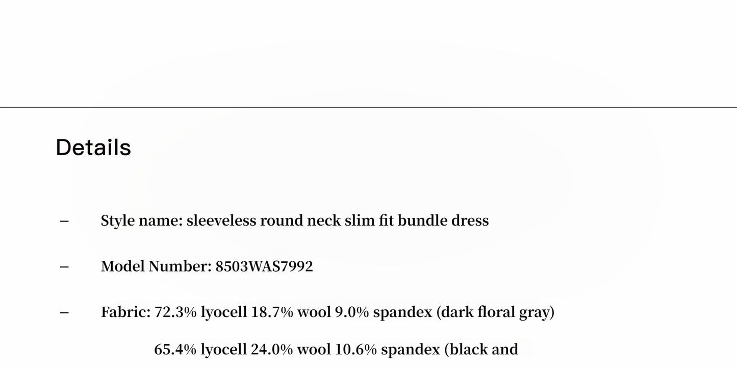 Ice silk wool blend dress with adjustable waistline, hip-flattering design, slim fit for a figure-slimming effect-3