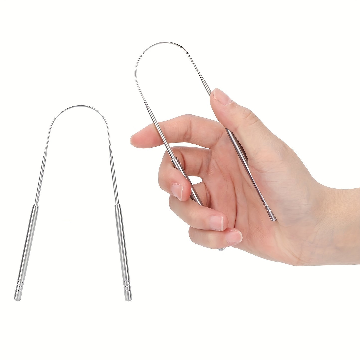 Tongue Scraper, Halitosis Reduction, Stainless Steel Tongue Cleaner, Metal Scraper, Tongue Scraper Cleaner For Fresh Breath