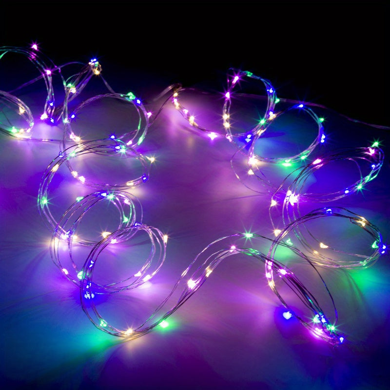1pc Creative String Lights For Bedroom, Party, Wedding, For Outdoor Camping Hiking, Christmas Halloween Decoration, Lights 1m10/2m20/3m30/5m50/10m100LED, Gifts For Mom, Mother's Day, Ramadan Valentine's Day Decoration