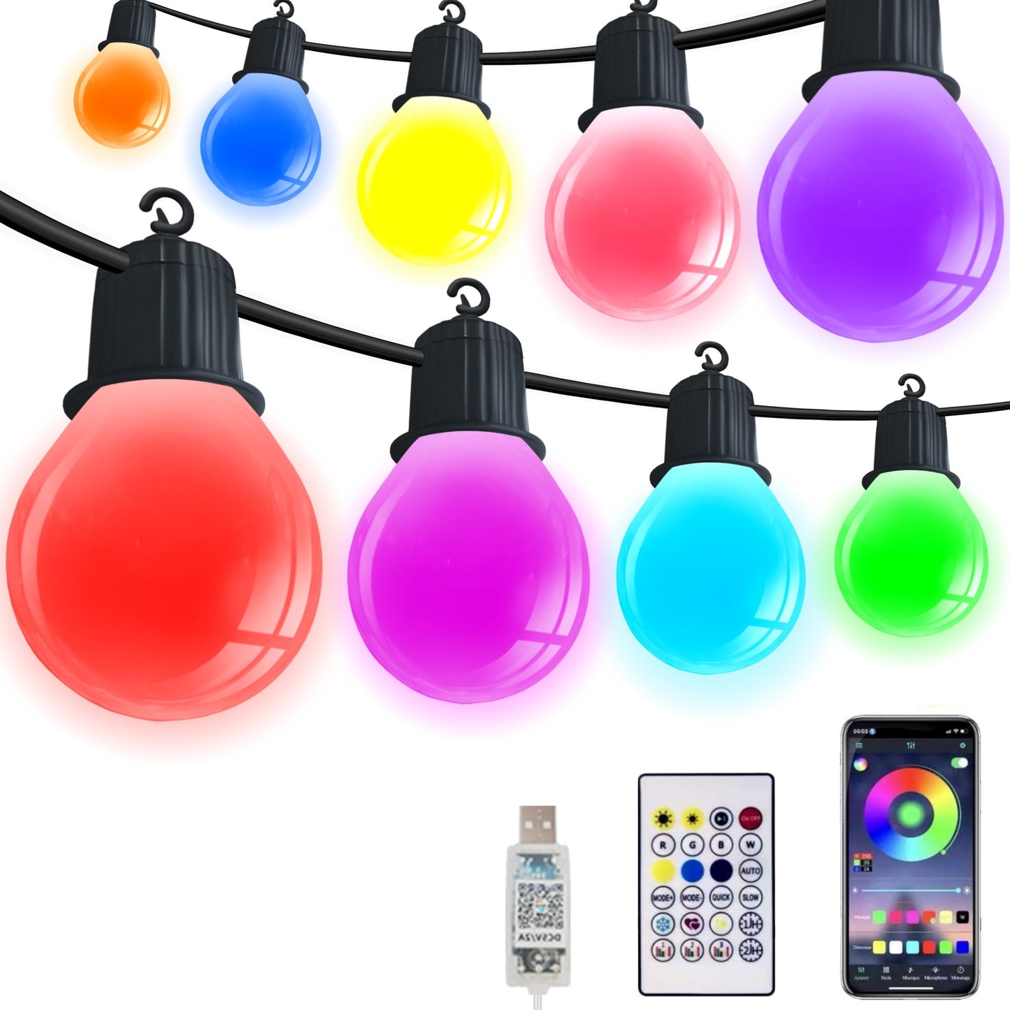 Birthday Outdoor Courtyard Wedding Party Decoration Smart Remote Control