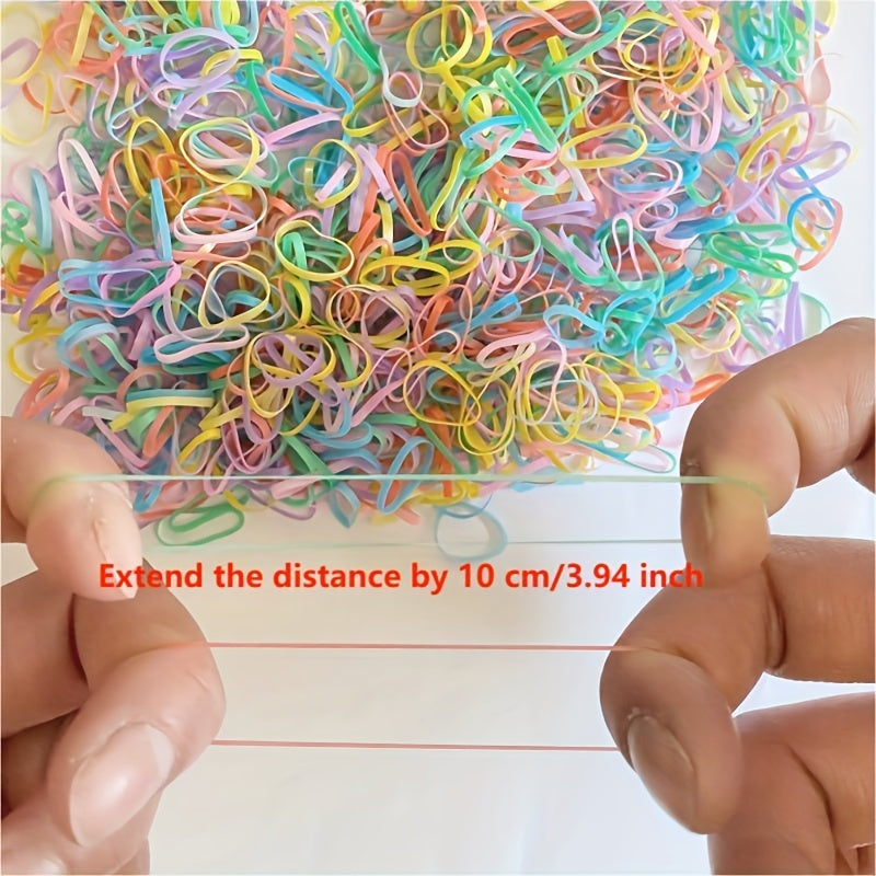 1000pcs 1000 Pcs Colorful High Elastic Hair Ties for Girls and Teens - Party Favors, Holiday Gifts