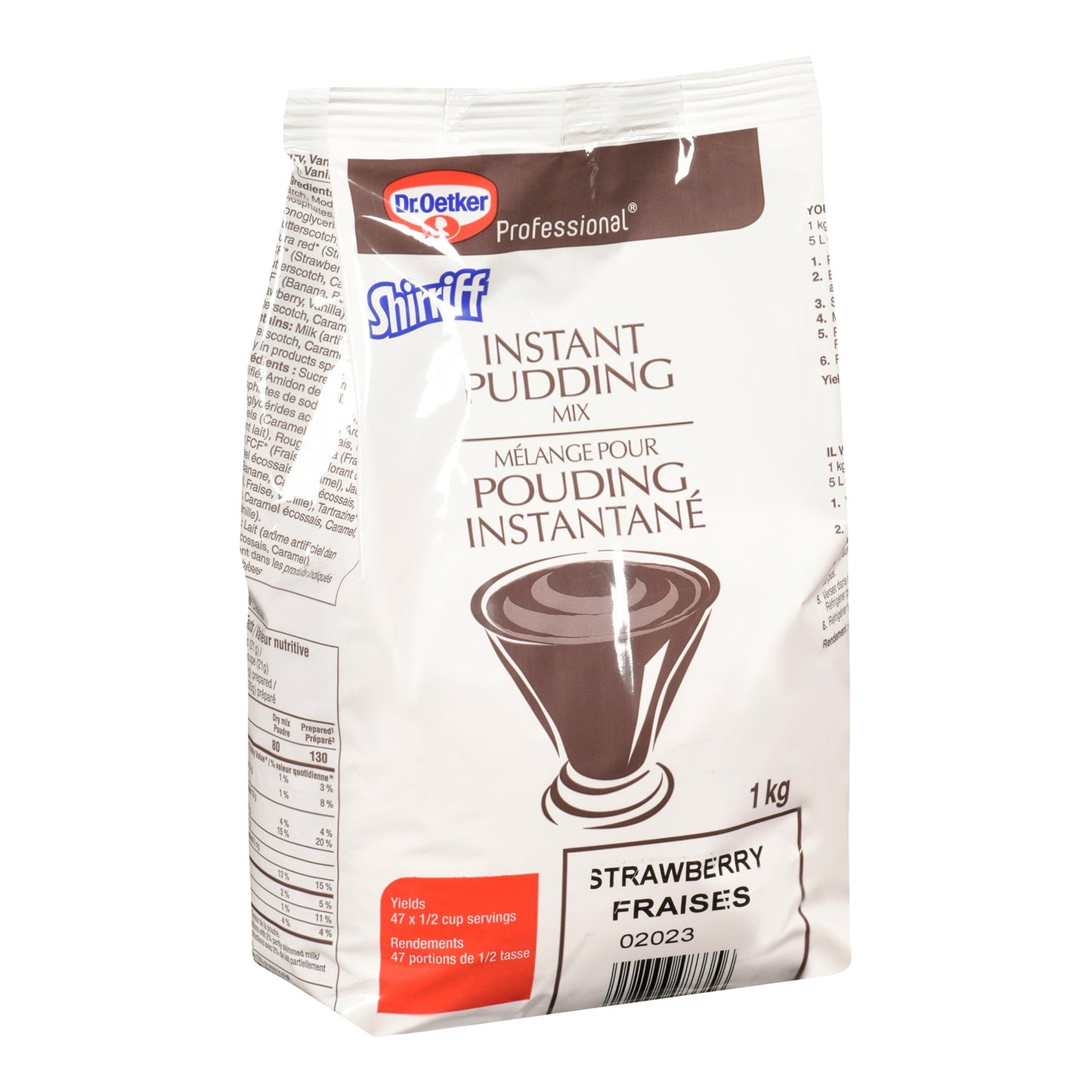Pudding Strawberry Powder Instant - 2 x 1 kg - Shirriff - Baking Mixes and Ingredients - Canadian Distribution-0