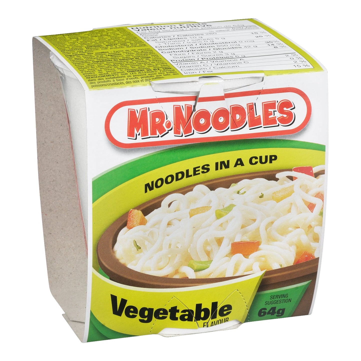 Soup Vegetable Noodle Cup - 12 x 64 g - Mr Noodles - Restaurant and Foodservice Ingredients - Canadian Distribution-3