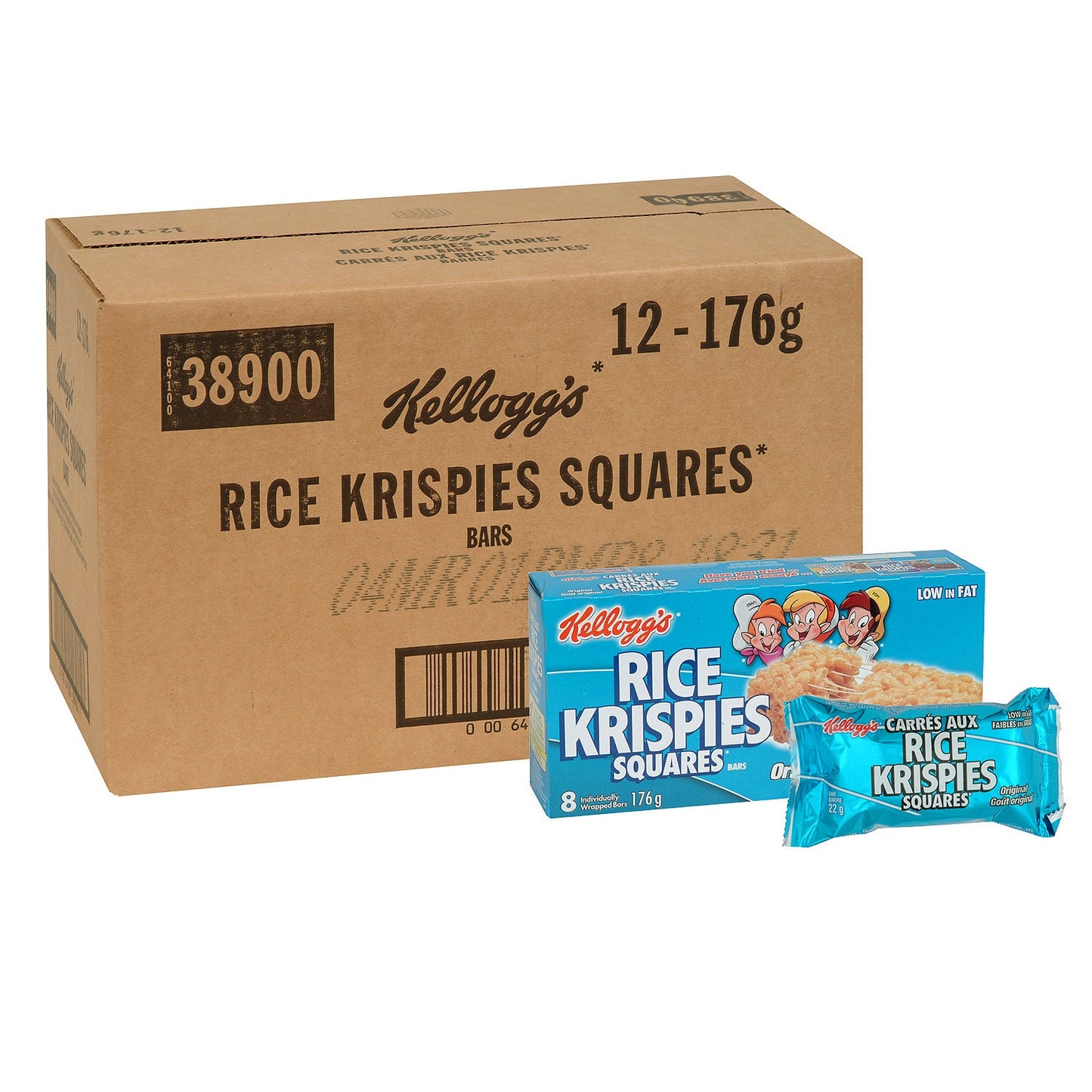 Snack Rice Krispies Bar Square - 12 x 176 g - Kellogg's - Restaurant and Foodservice Ingredients - Canadian Distribution-1