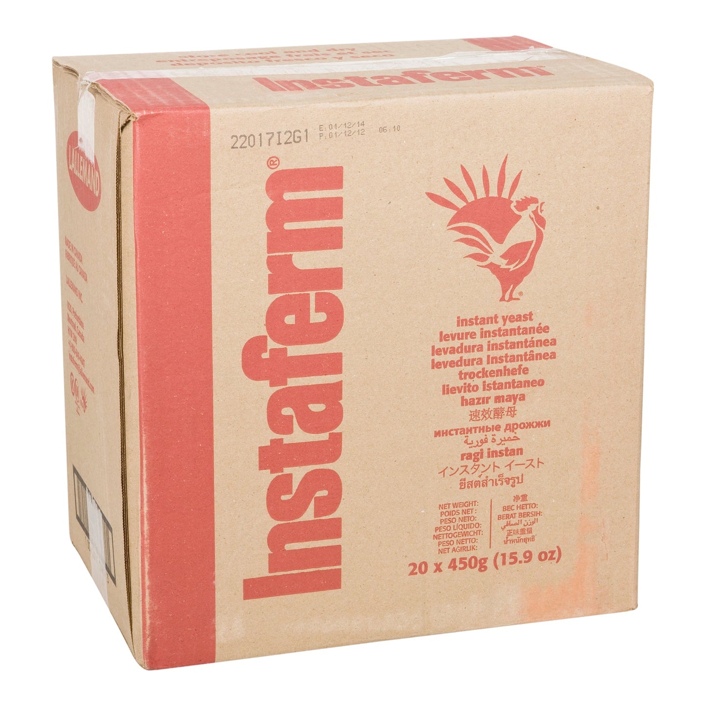 Yeast Instant Red - 450 g (Case = 20 x 450 g) - Instaferm - Baking Mixes and Ingredients - Canadian Distribution-1