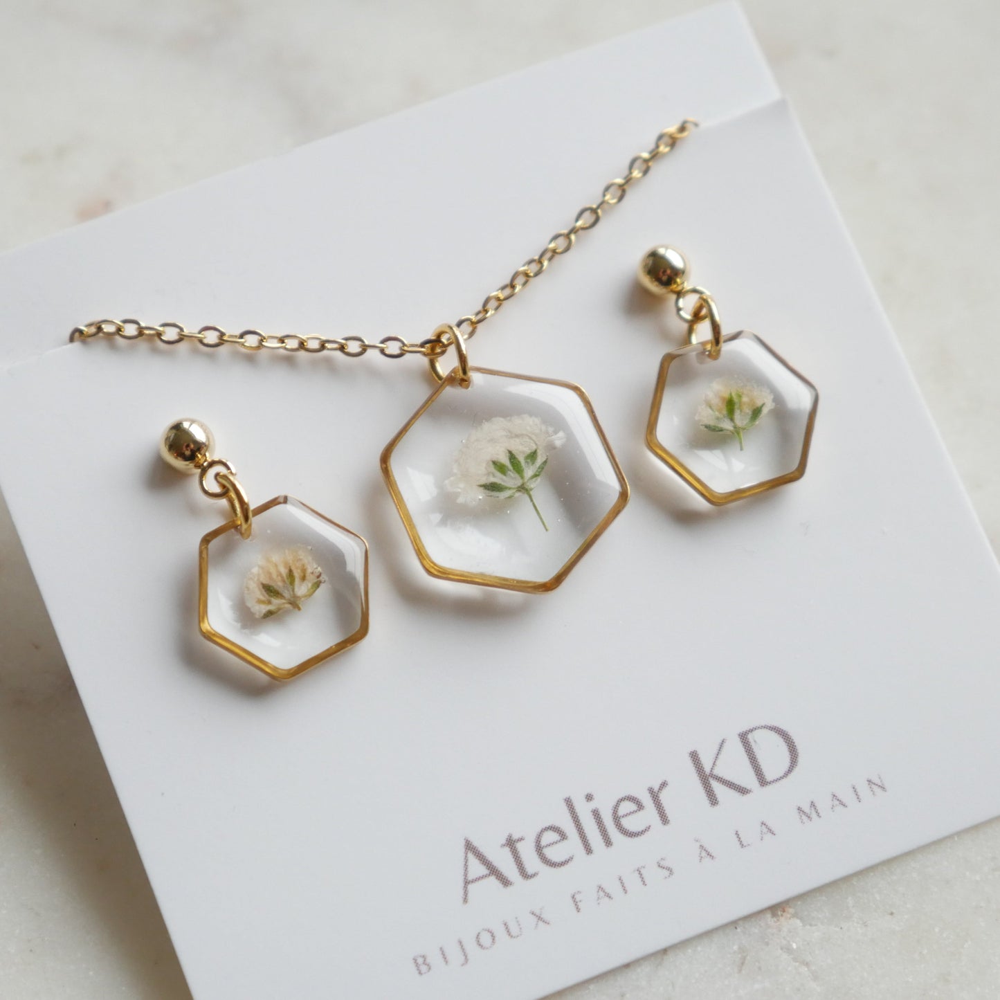 Parure Gigi blanc - hexa (moyen)