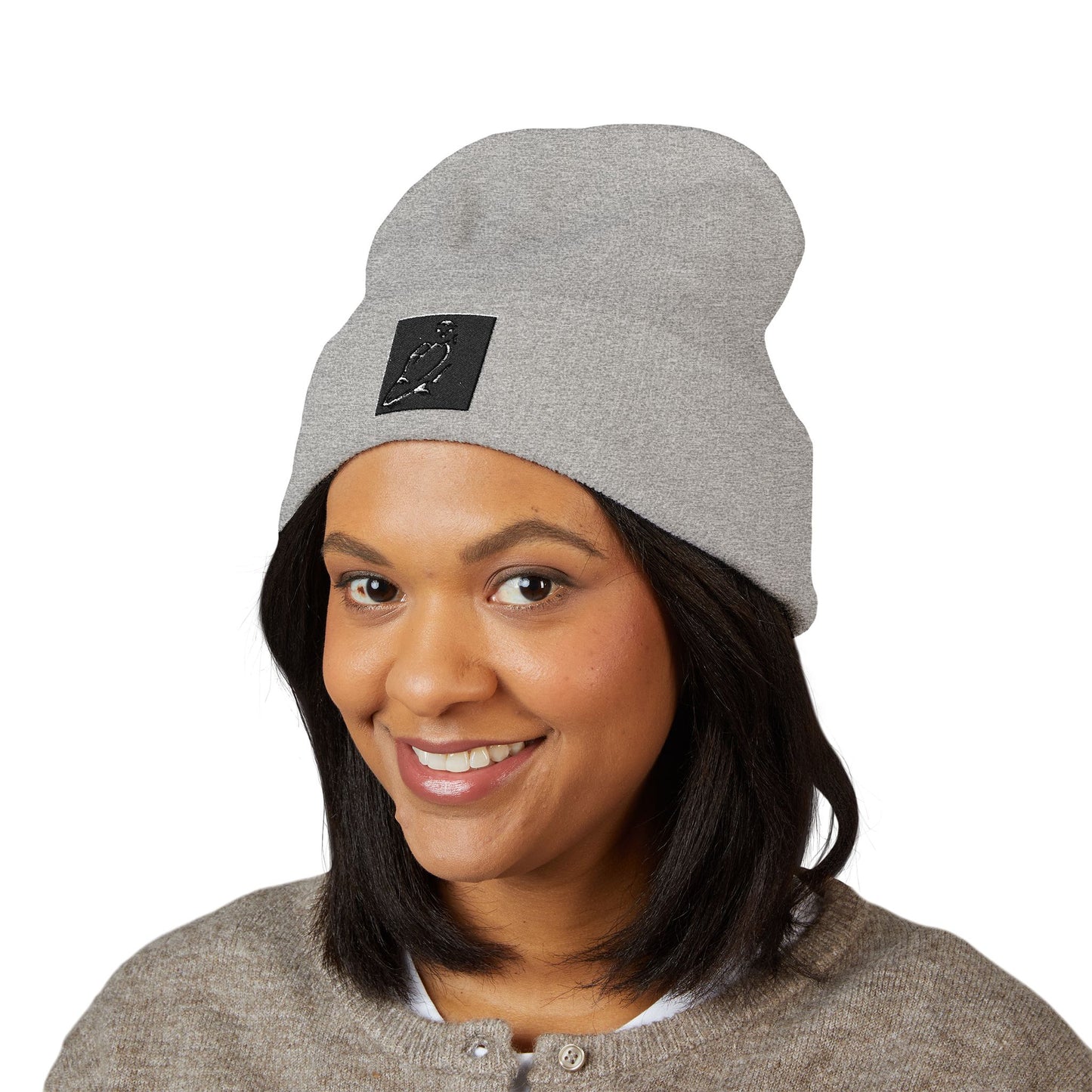 Stylish Embroidered Beanie - Perfect for Winter, Casual Outings, or Holiday Gifting, Unisex Warm Hat, Cuffed Knit Cap, Winter Accessory