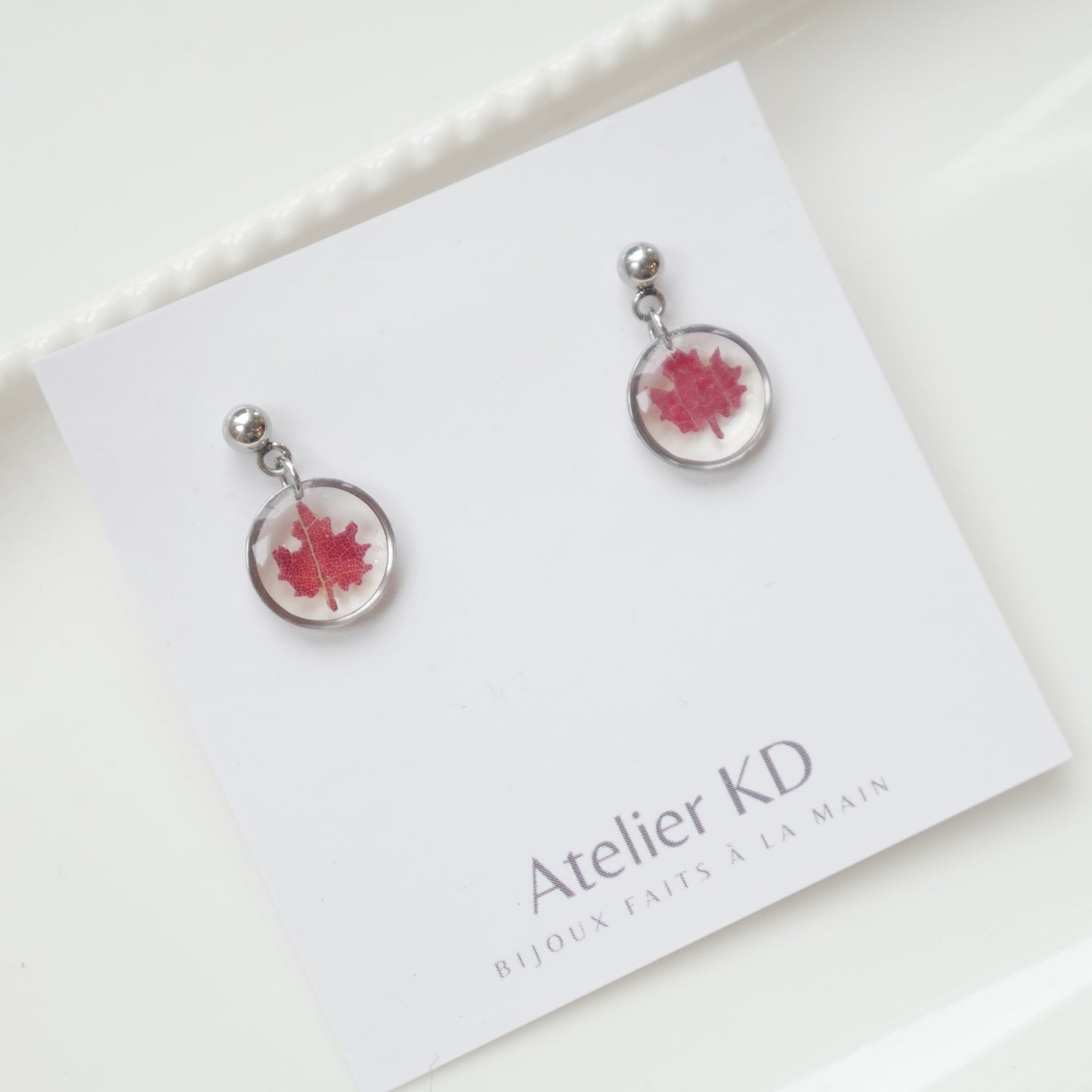 Boucles d'oreilles Erable perla- ronds