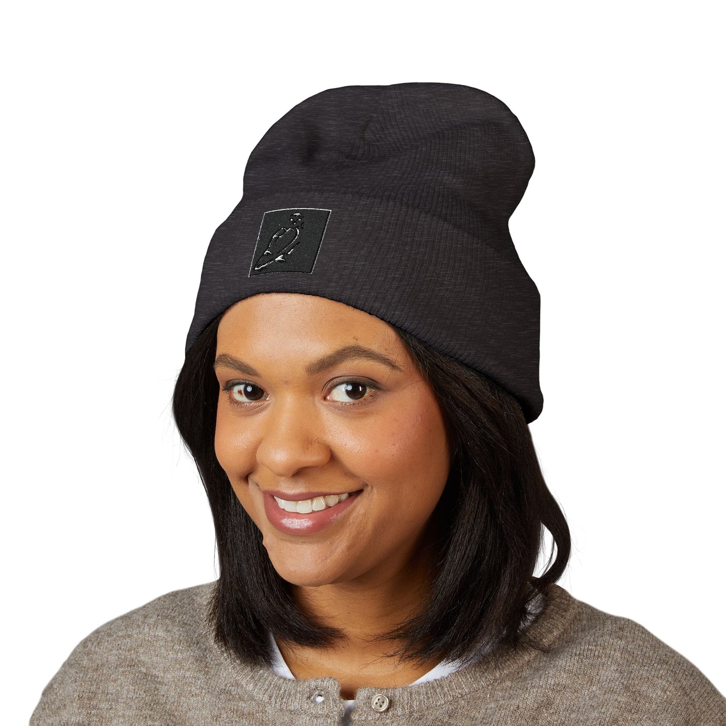 Stylish Embroidered Beanie - Perfect for Winter, Casual Outings, or Holiday Gifting, Unisex Warm Hat, Cuffed Knit Cap, Winter Accessory