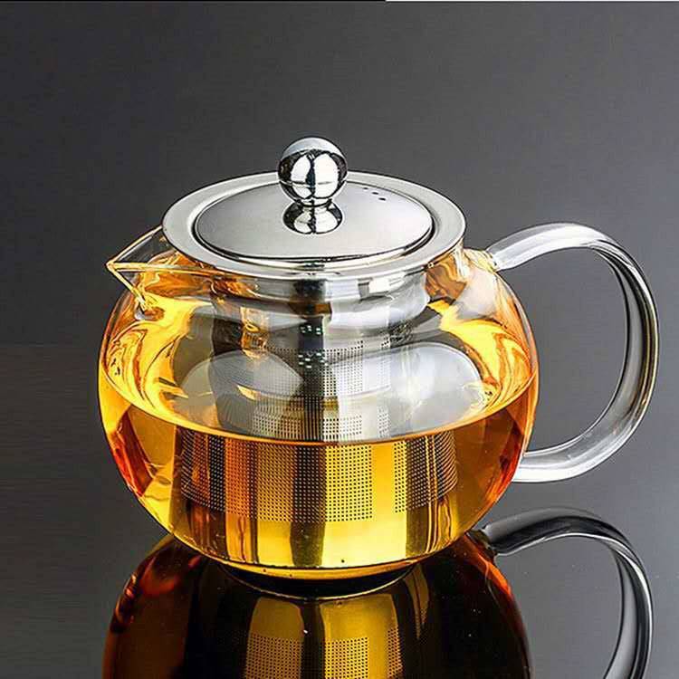 Teapot Heat Resistant Thickened Flower Glass Teapot-5