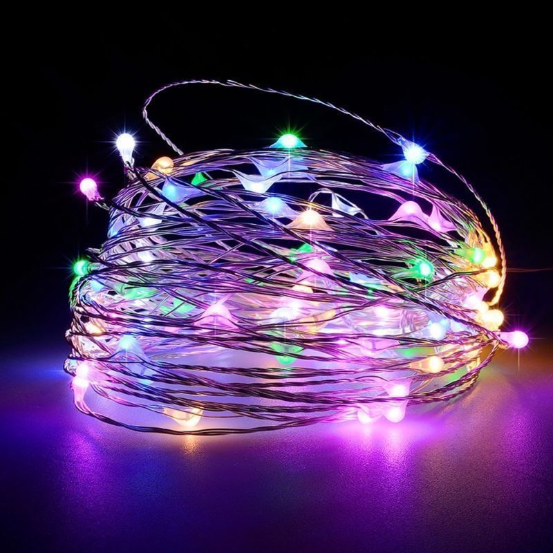 1pc Creative String Lights For Bedroom, Party, Wedding, For Outdoor Camping Hiking, Christmas Halloween Decoration, Lights 1m10/2m20/3m30/5m50/10m100LED, Gifts For Mom, Mother's Day, Ramadan Valentine's Day Decoration