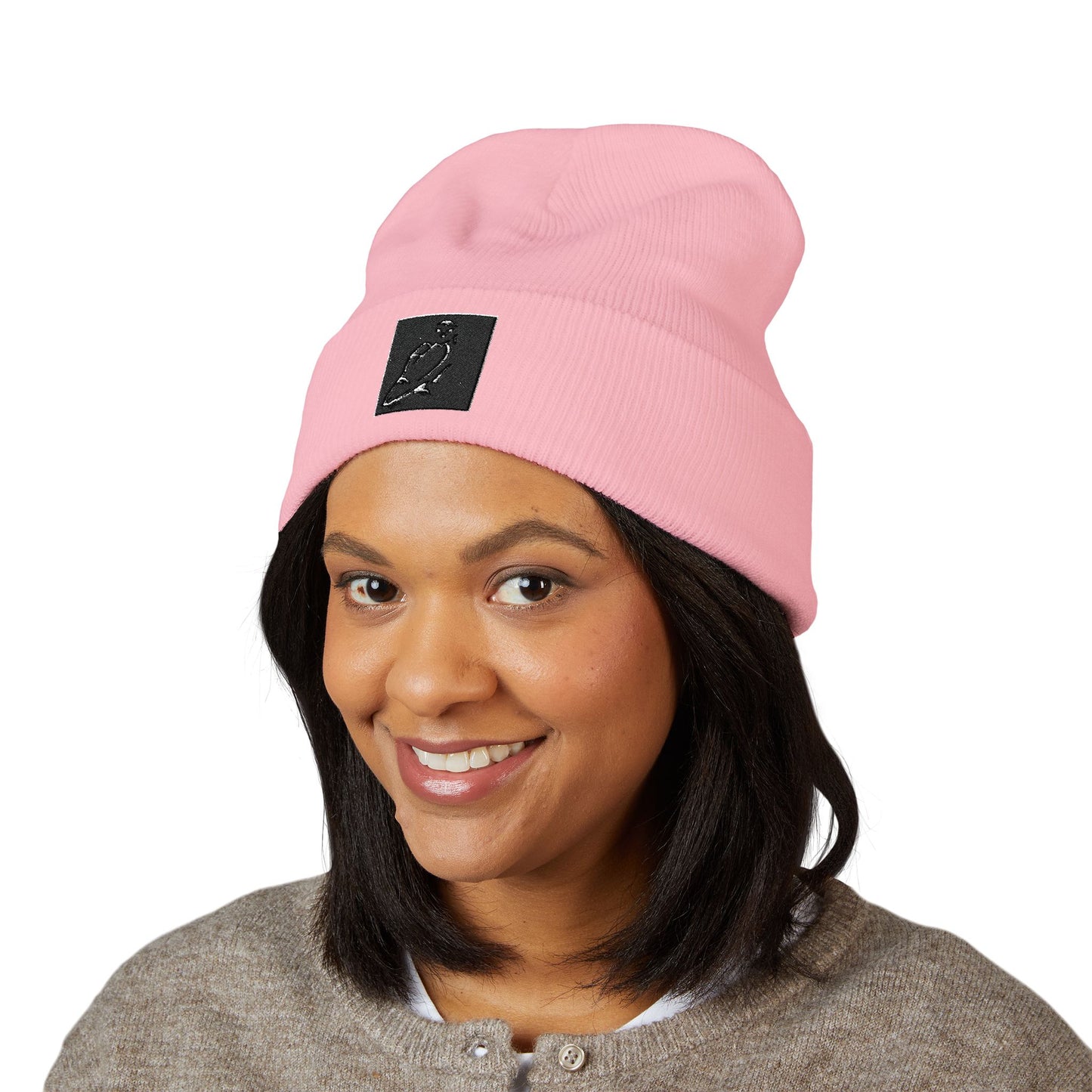 Stylish Embroidered Beanie - Perfect for Winter, Casual Outings, or Holiday Gifting, Unisex Warm Hat, Cuffed Knit Cap, Winter Accessory