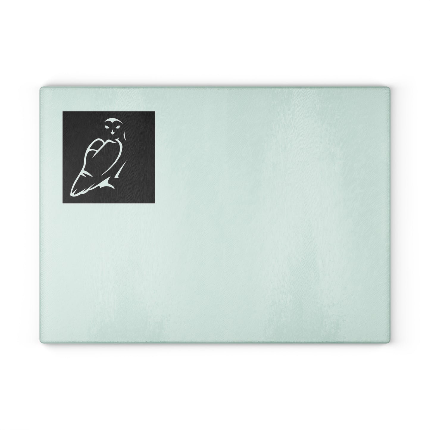 Elegant Glass Cutting Board with Owl Design | Kitchen Decor, Gift for Chefs, Housewarming, Wedding, Bird Lover's Gift
