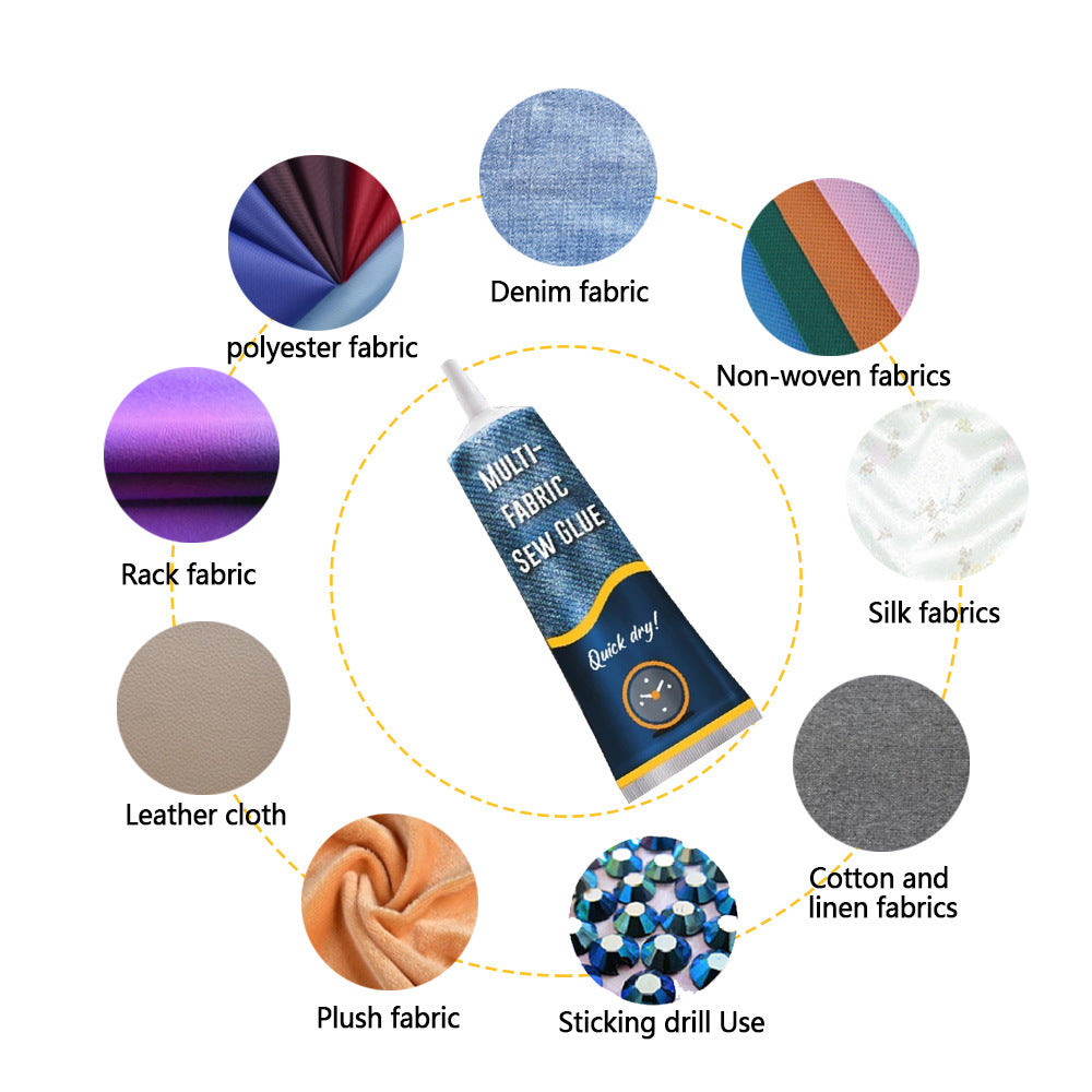 Multi-Fabric Sewing Glue, New Needle And Thread Repair Glue, White Seam Glue