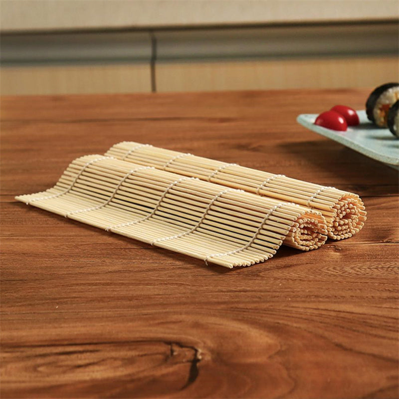 Non-Stick Sushi Rolling Mat and Onigiri Mold - Bamboo DIY Kitchen Gadget for Easy and Reusable Sushi Making