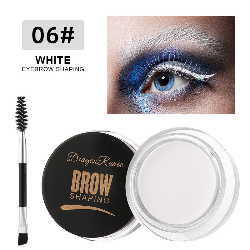 6 colors Smudge-Proof Wild Eyebrow Cream for Smooth Styling and Setting, Long-Lasting Eyebrow Pomade and Wax Dye Cream