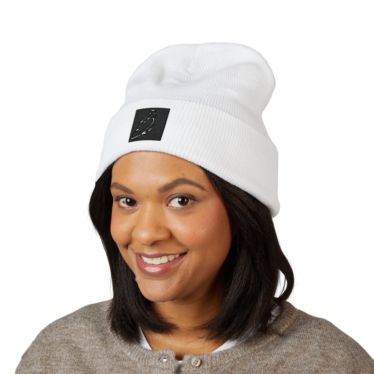 Stylish Embroidered Beanie - Perfect for Winter, Casual Outings, or Holiday Gifting, Unisex Warm Hat, Cuffed Knit Cap, Winter Accessory