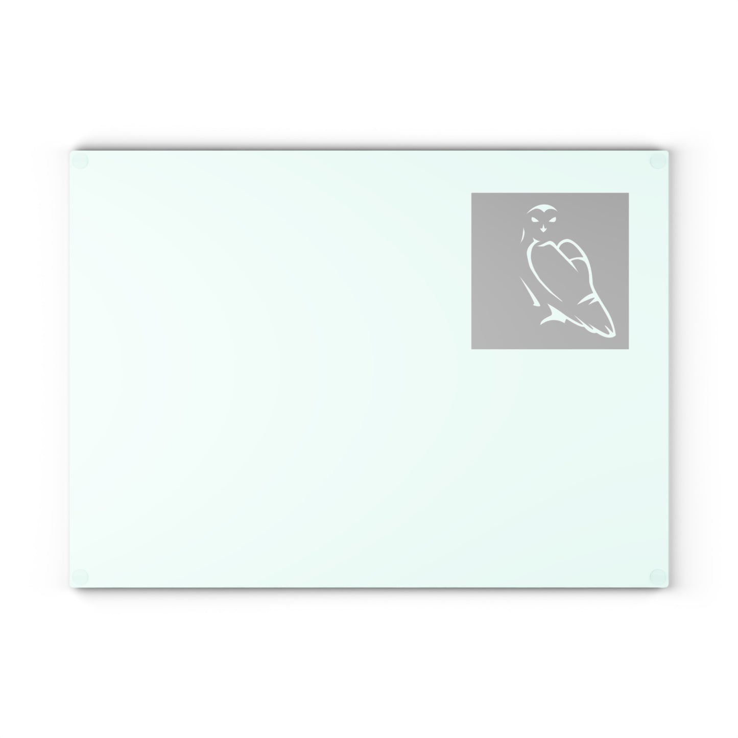 Elegant Glass Cutting Board with Owl Design | Kitchen Decor, Gift for Chefs, Housewarming, Wedding, Bird Lover's Gift