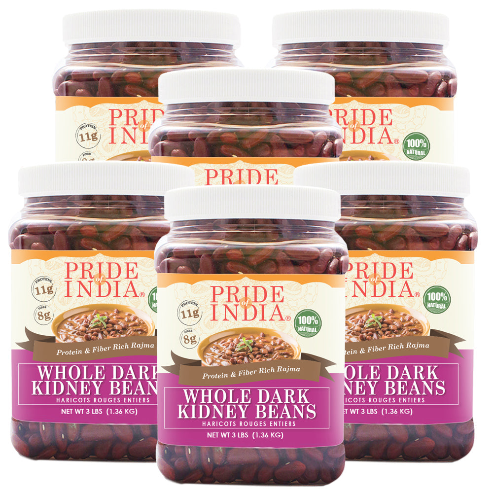 Indian Whole Dark Kidney Beans - Protein & Fiber Rich Rajma Jar-4