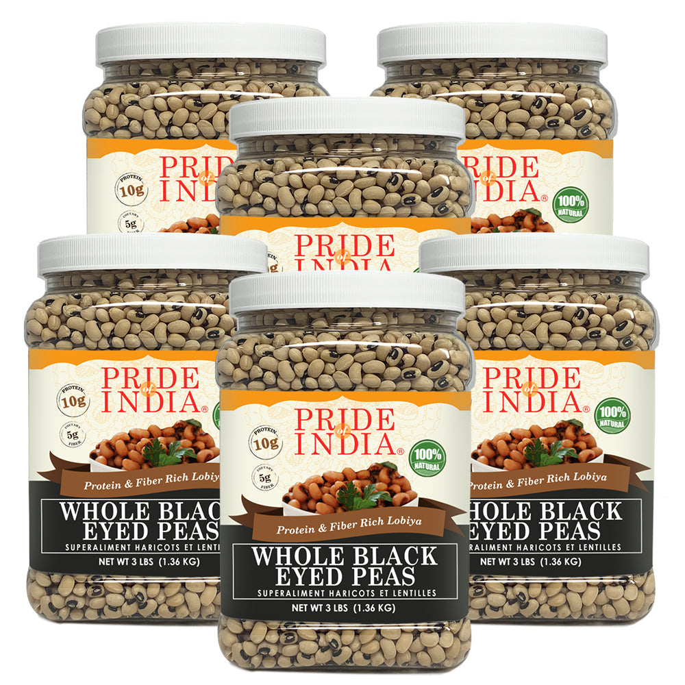 Indian Whole Black Eyed Peas - Protein & Fiber Rich Lobiya Jar-4