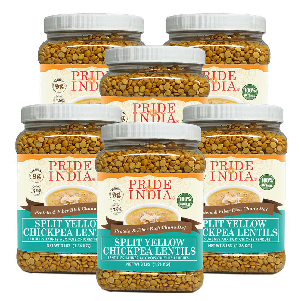 Indian Split Yellow Chickpea Lentils - Protein & Fiber Rich Chana Dal Jar-4