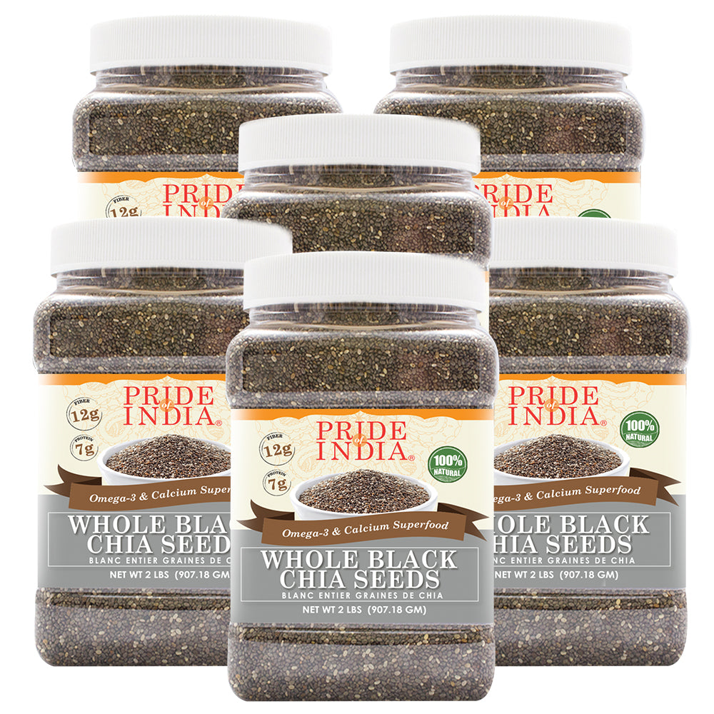 Whole Black Chia Seeds - Omega-3 & Calcium Superfood Jar-4