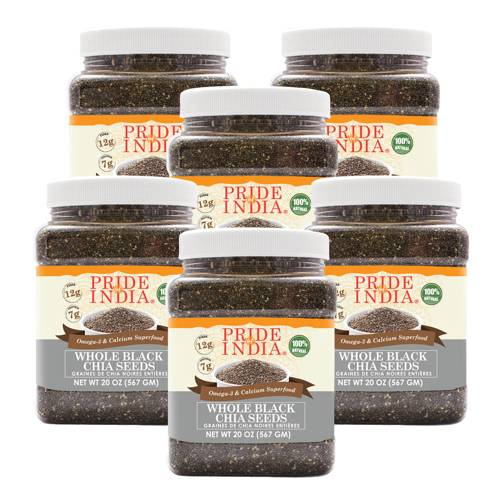 Whole Black Chia Seeds - Omega-3 & Calcium Superfood Jar-3