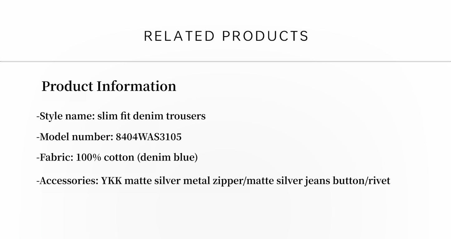 Classic retro old money style, craft washed organic cotton, retro straight slim jeans-3