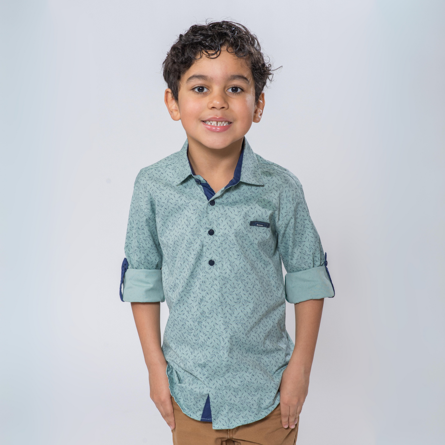 Abstract Boys Cotton Shirt-0