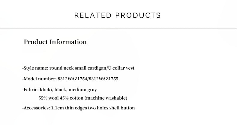 Machine washable round neck long sleeve multi-color knitted wool cardigan solid color base layer top-3
