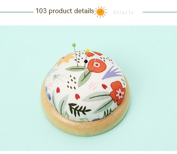 Fabric Sewing Tool Accessories Wooden Bottom Handmade Diy Needle Bag