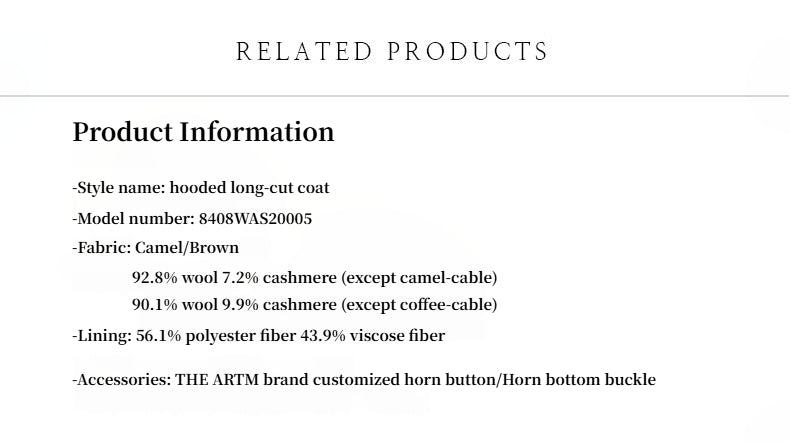 "Magic World" hooded cape Cashmere Australian wool double-faced wool coat-2