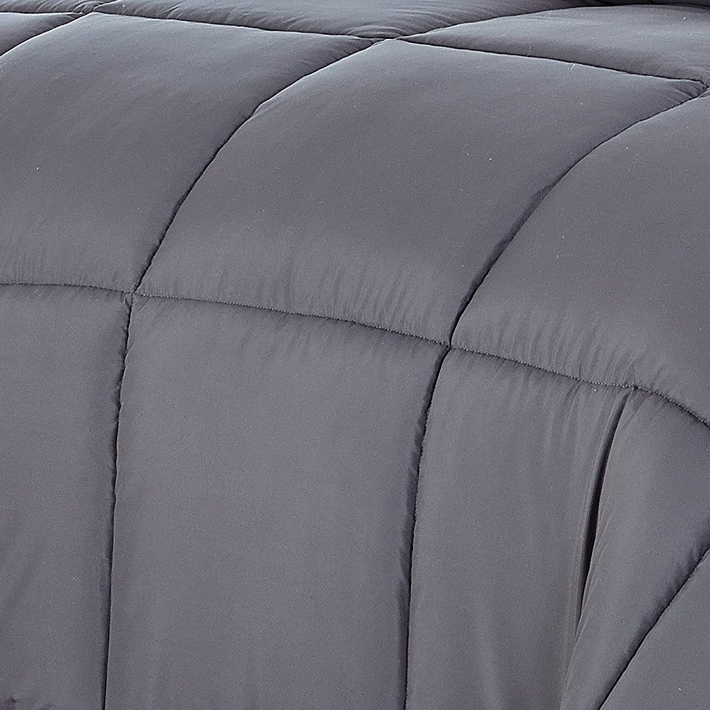 Dark Gray Queen Polyester Thread Count Down Alternative Comforter-5
