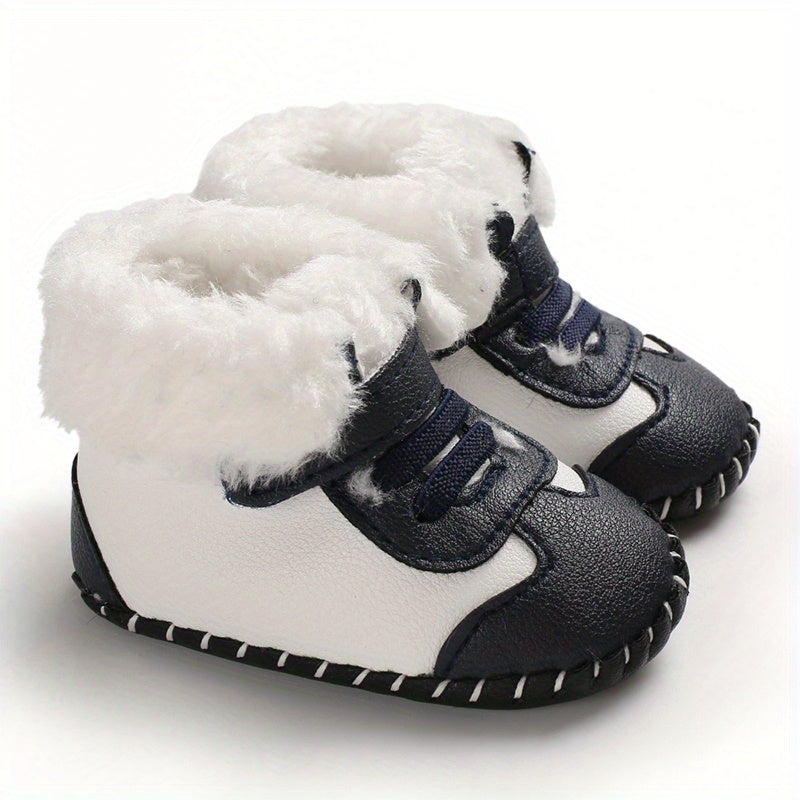 Baby Boys Girls Kawaii & Cute Warm Plush Booties, Comfortable Breathable Snow Boots For Infant Newborn Prewalkers