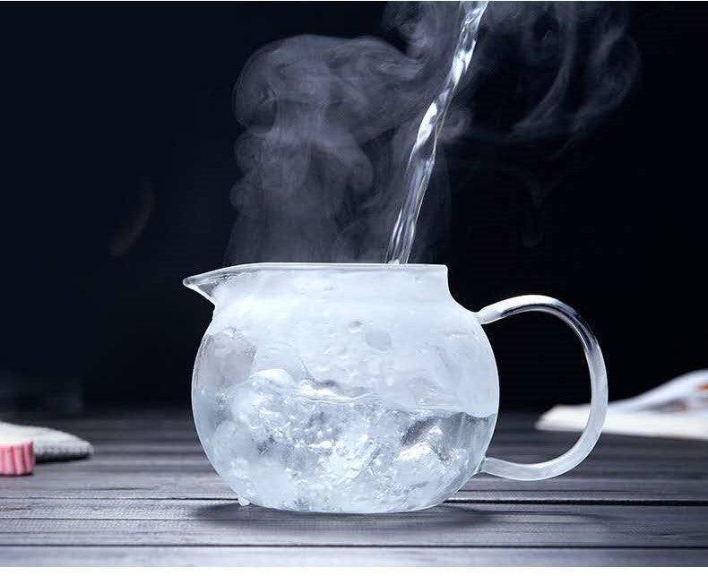 Teapot Heat Resistant Thickened Flower Glass Teapot-3