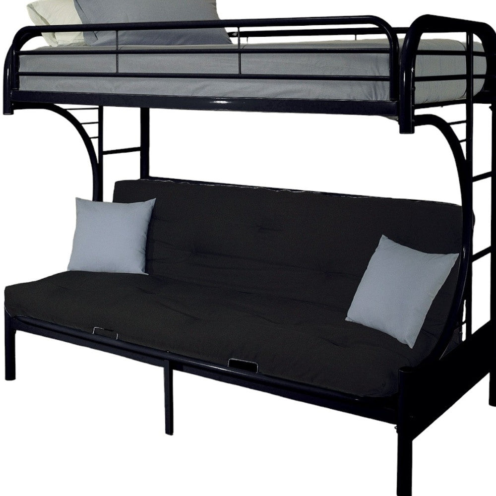 Black Twin Over Queen Bunk Bed-3