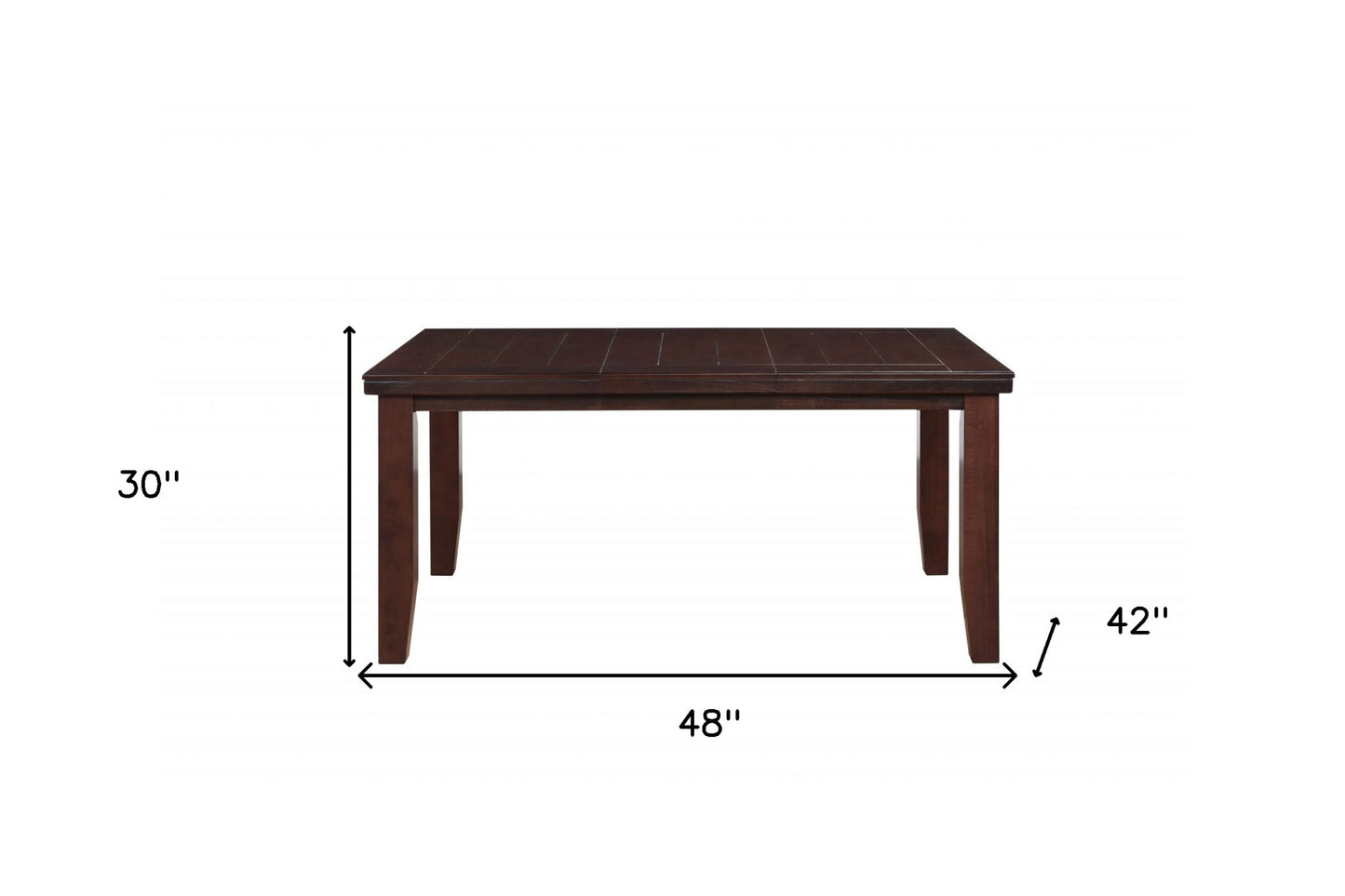48" Dark Brown Dining Table-5