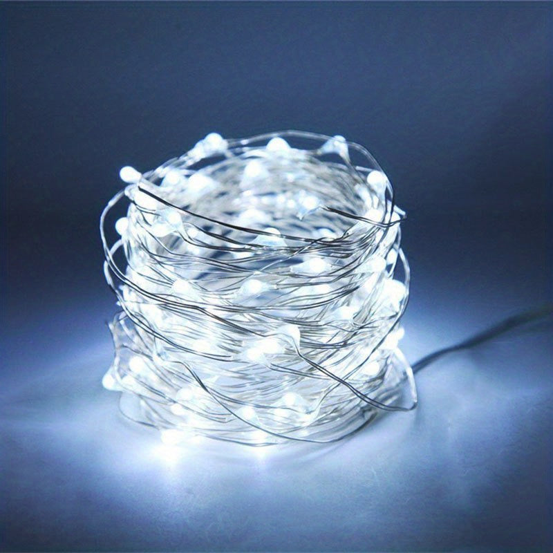 1pc Creative String Lights For Bedroom, Party, Wedding, For Outdoor Camping Hiking, Christmas Halloween Decoration, Lights 1m10/2m20/3m30/5m50/10m100LED, Gifts For Mom, Mother's Day, Ramadan Valentine's Day Decoration