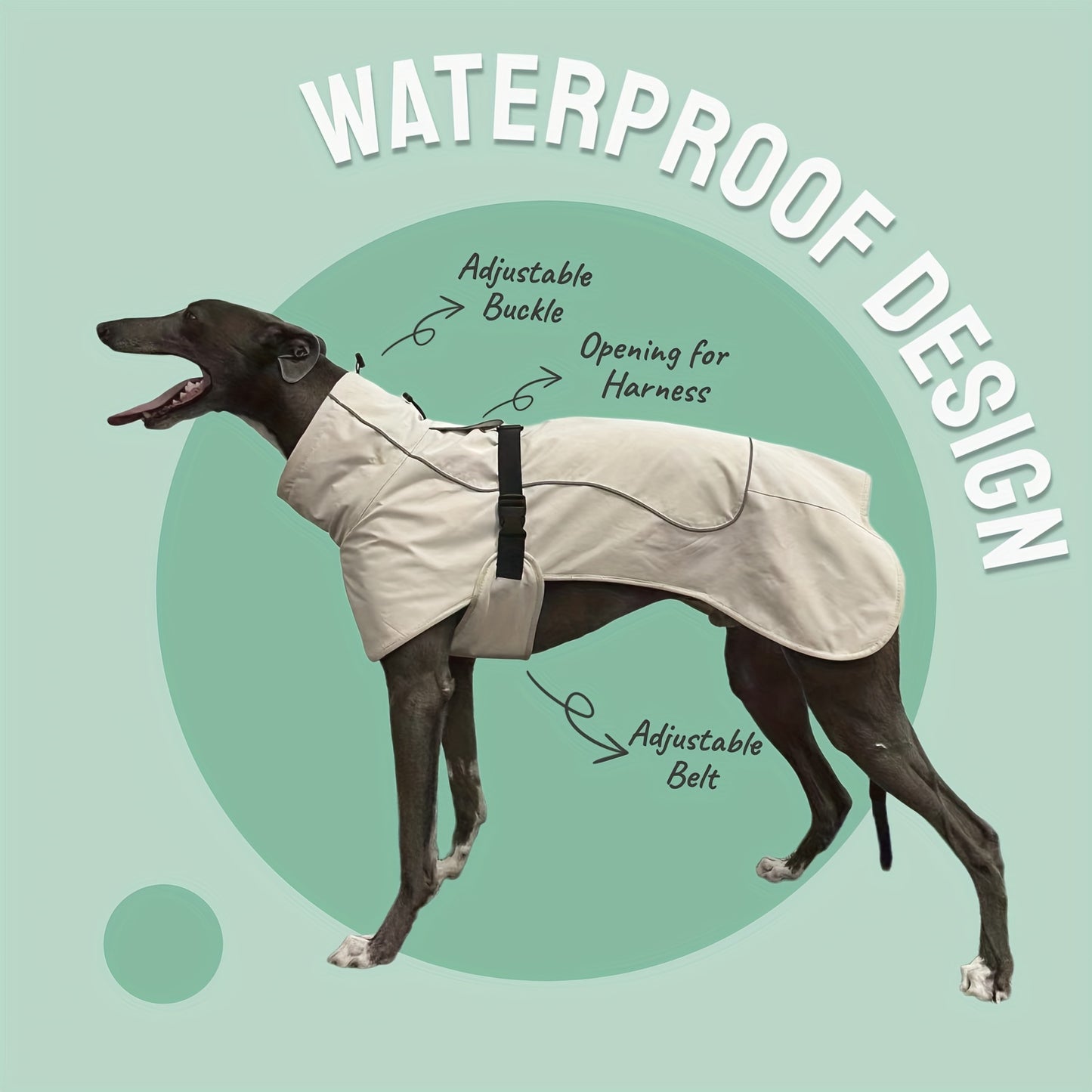 Waterproof Double-Layer Winter Dog Coats - Insulated, Windproof, and Reflective Dog Jackets for Large Dogs - Ideal for Rainy and Snowy Days, Easy to Put On and Take Off