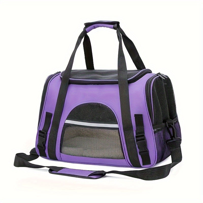 Ultra-Comfy Portable Pet Carrier Bag - Premium Plush Mat for Puppies & Kittens - Safe, Stylish & Hassle-Free Travel Solution for Outdoor Adventures