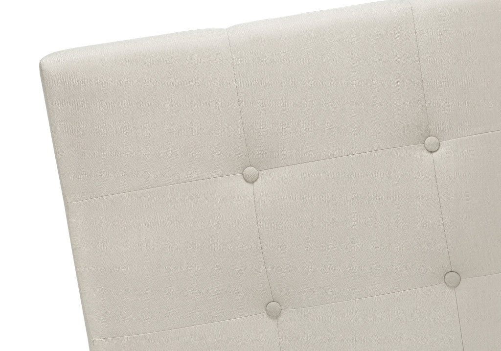 Beige Queen Upholstered Bed Frame-6