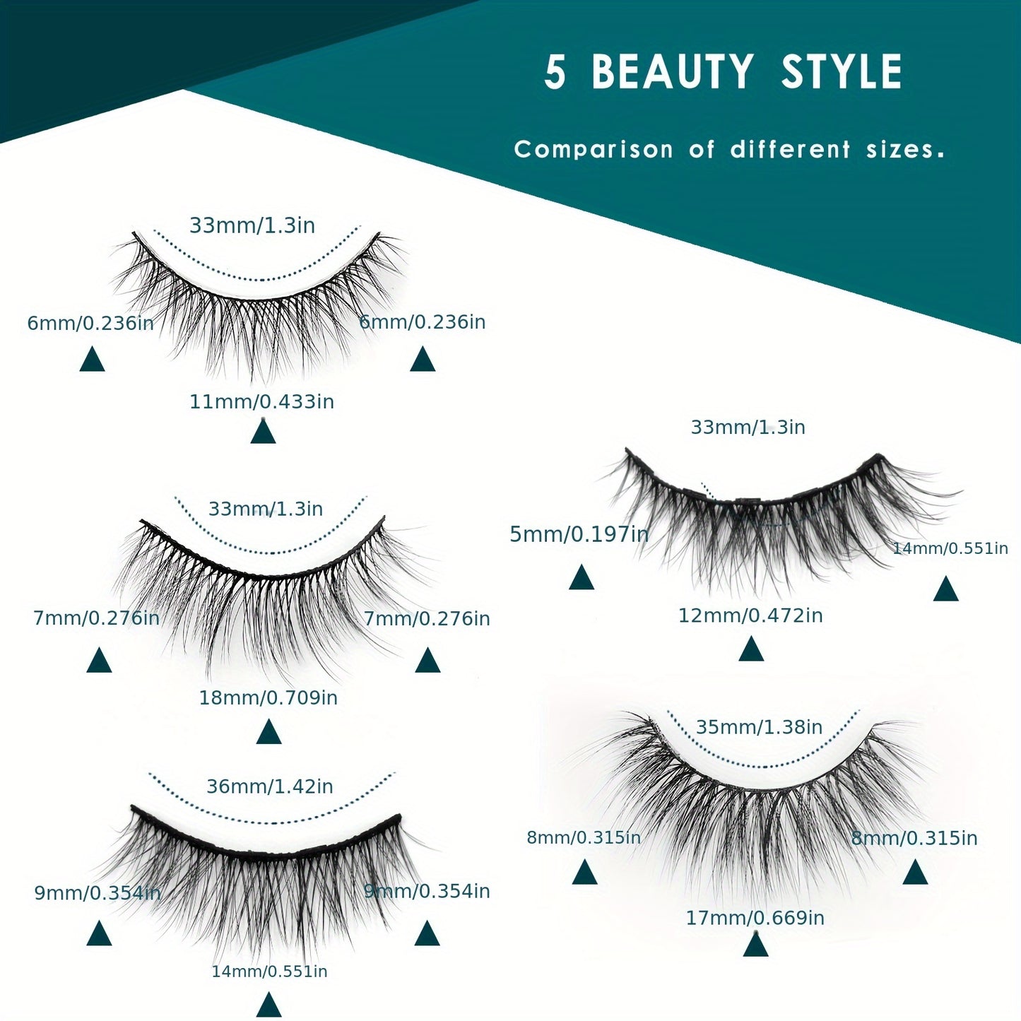 Magnetic Eyelashes With Eyeliner Kit, 5 Pairs Natural Looking Magnetic Lashes, Easy To Wear False Eyelash Set, No Glue Needed And Waterproof