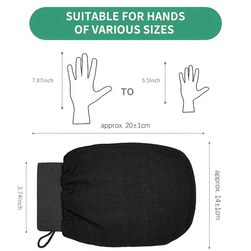Deep Exfoliating Mitt - 100% Viscose Fiber Body Scrubber for Gentle Skin Exfoliation, Removing Dead Skin Cells and Dirt, Softening Rough Patches, and Revealing Smoother Skin Tone