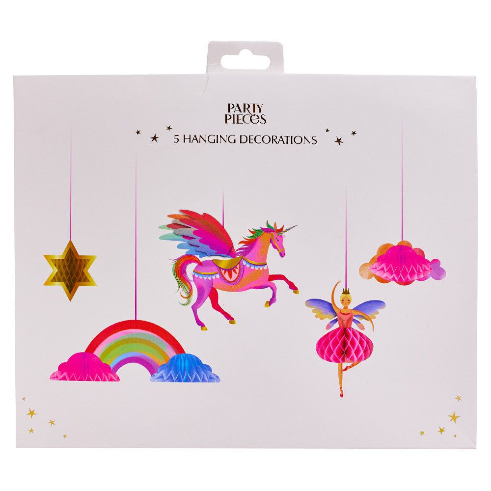 Party Pieces - Unicorn 5li Parti Asma Süsleri-3