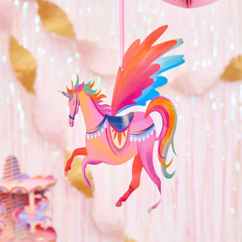 Party Pieces - Unicorn 5li Parti Asma Süsleri-1
