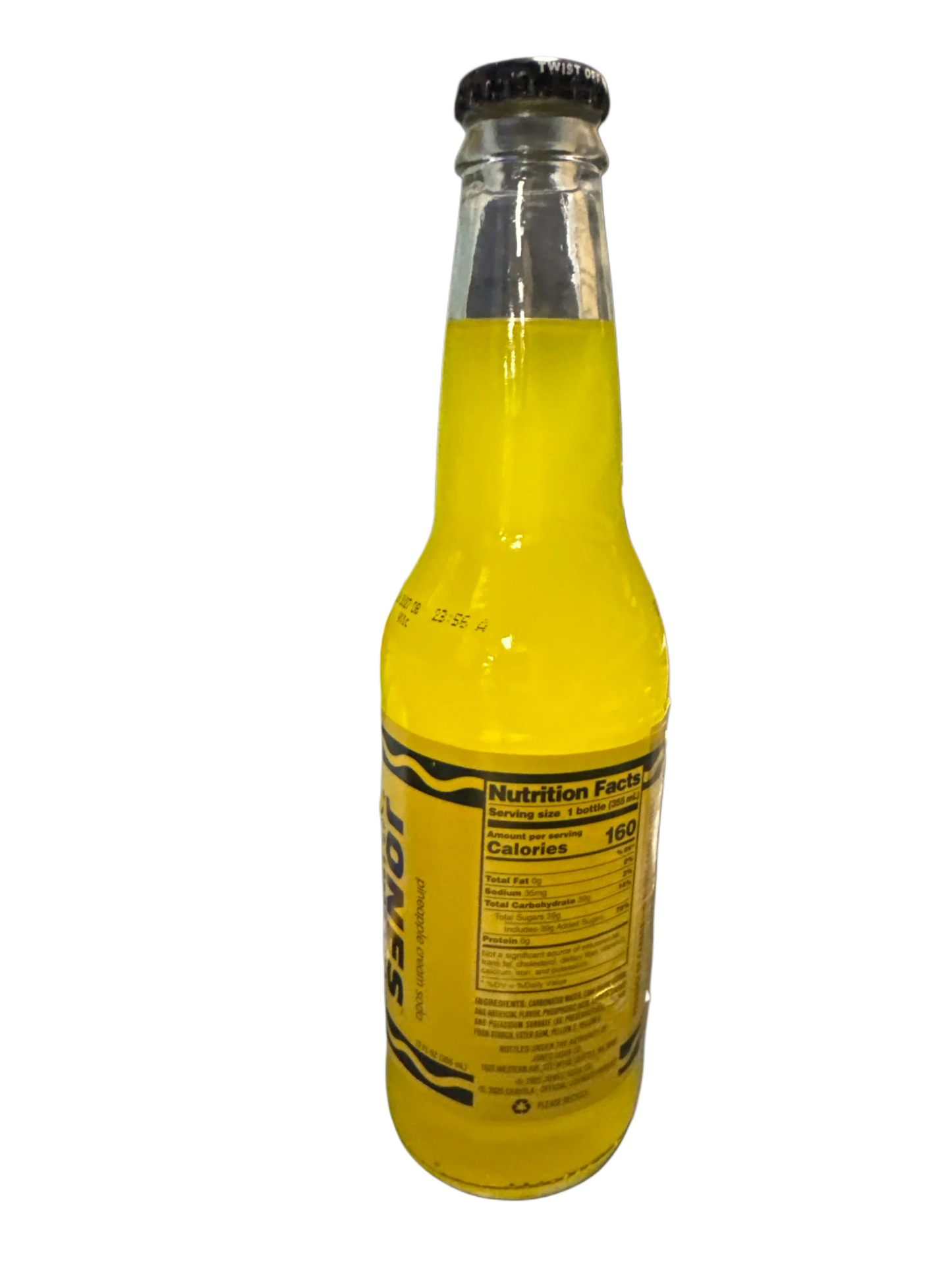 Jones Crayola Limited Edition Pineapple Cream Soda Glass Bottle 355ML - U.S Edition