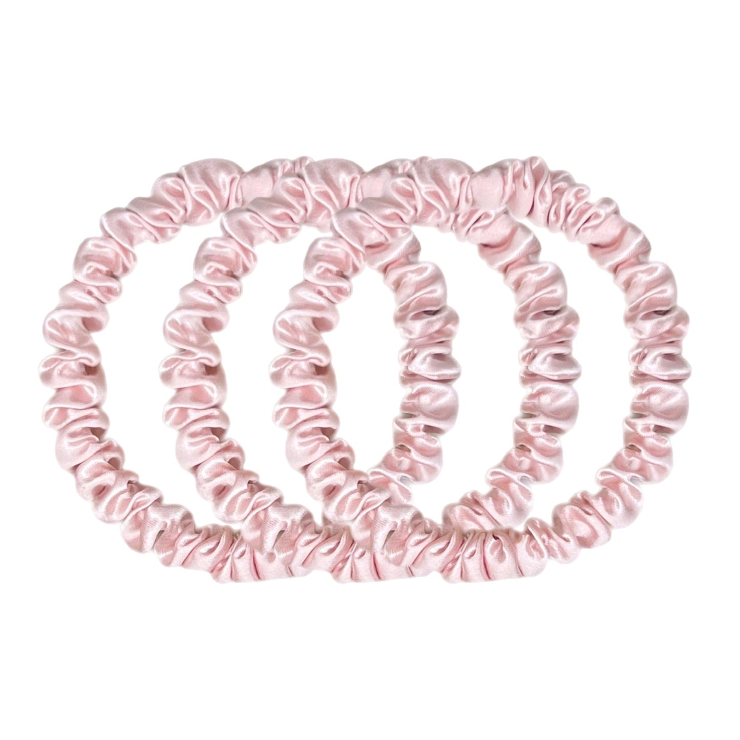 Skinny Silk Scrunchies - Pink-5